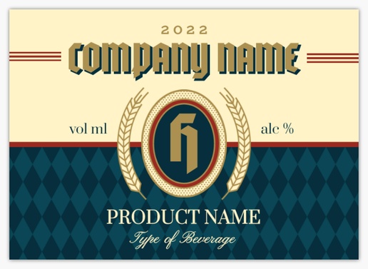 Design Preview for Design Gallery: Beer Labels, Rectangle 7.4 x 5.3 cm (A8) Horizontal