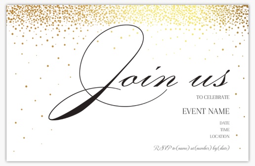 Design Preview for New Year Invitations & Announcements Templates, 4.6” x 7.2” Flat