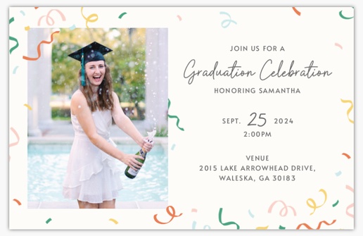 A whimsical grad party white gray design for Type with 1 uploads