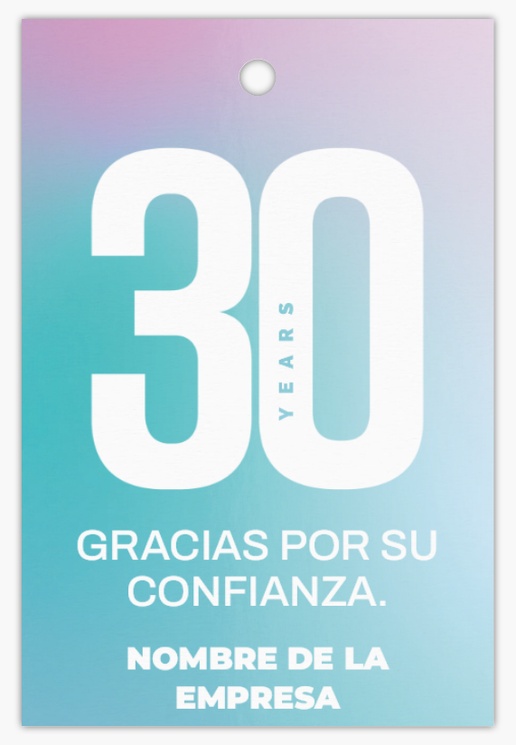 Un aniversario empresarial Celebración del 30 aniversario diseño violeta azul para Empresas