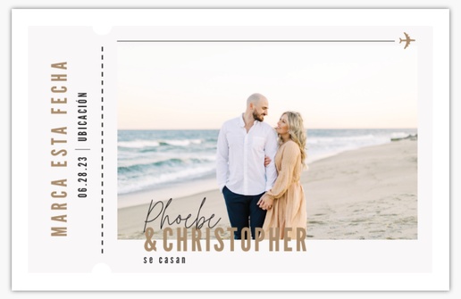 Un boda de playa destino pasaporte diseño blanco gris para Tema con 1 imágenes
