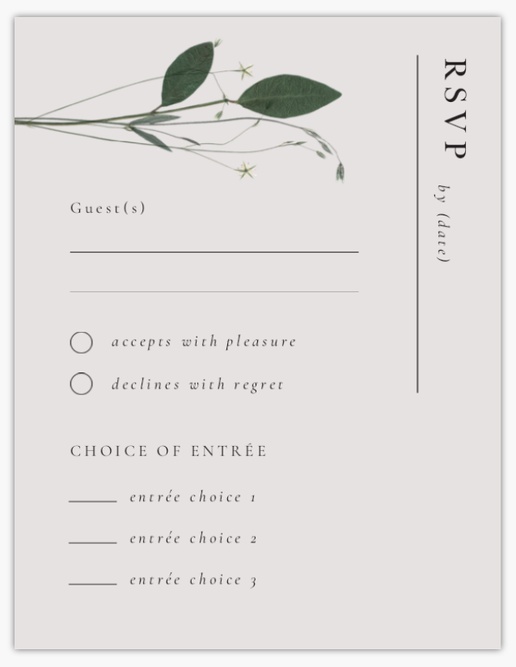 A pressed greenery new rustic gray design