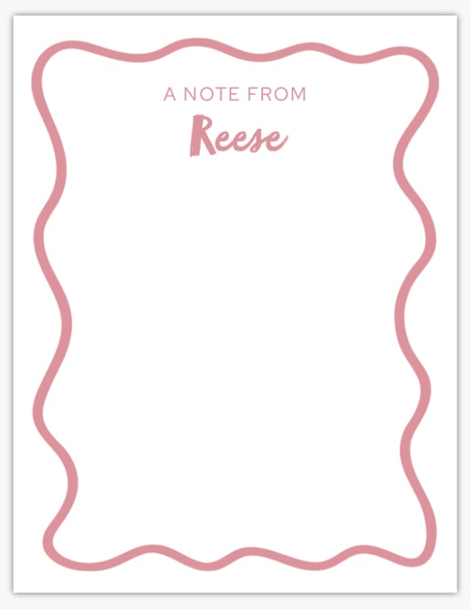 A casual a note from white pink design for Theme