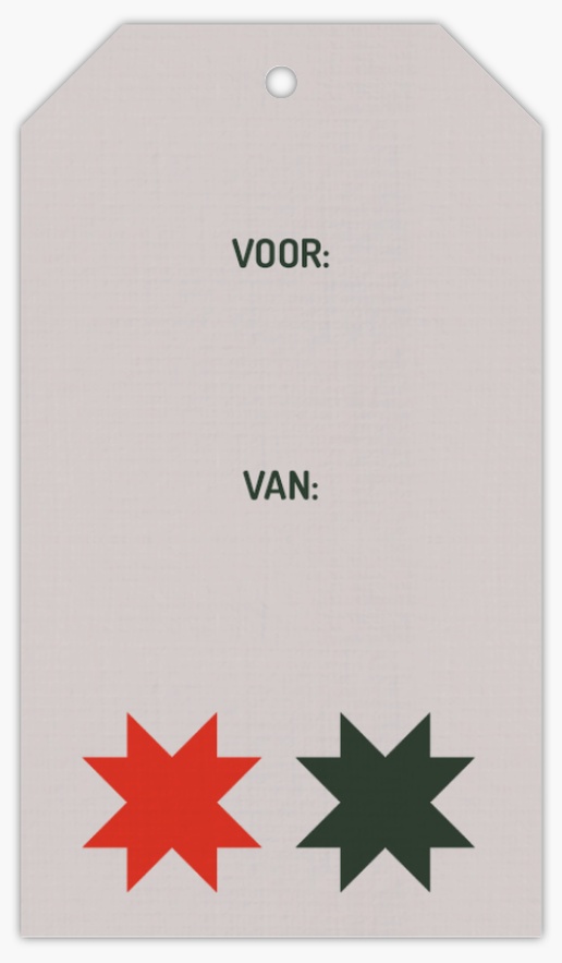 Voorvertoning ontwerp voor Ontwerpgalerij: Leuk en grappig Hang tags, 5 x 9 cm Linnen