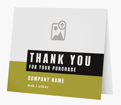 A thank you for your purchase business stationery yellow black design for Business with 1 uploads