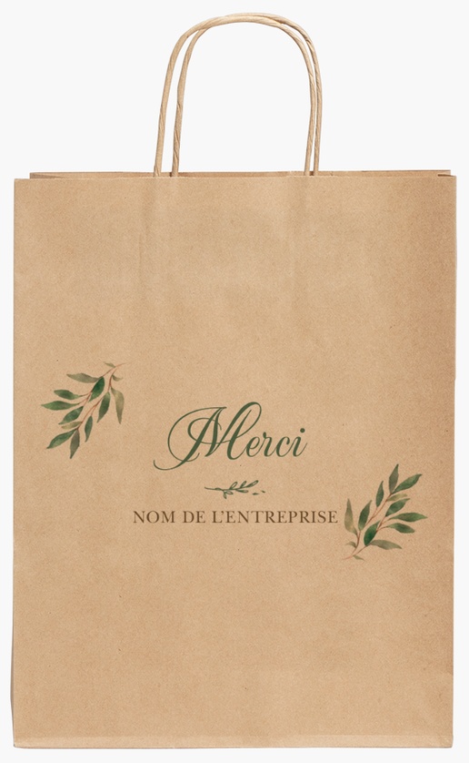 Aperçu du graphisme pour Galerie de modèles : sacs en papier kraft pour fleurs et verdure, 24 x 11 x 31 cm