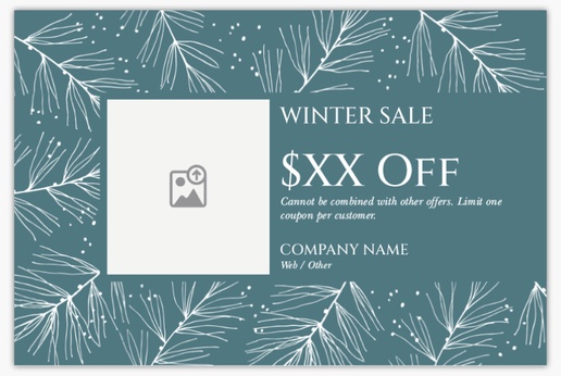A christmas greenery holiday sale blue gray design for Holiday with 1 uploads
