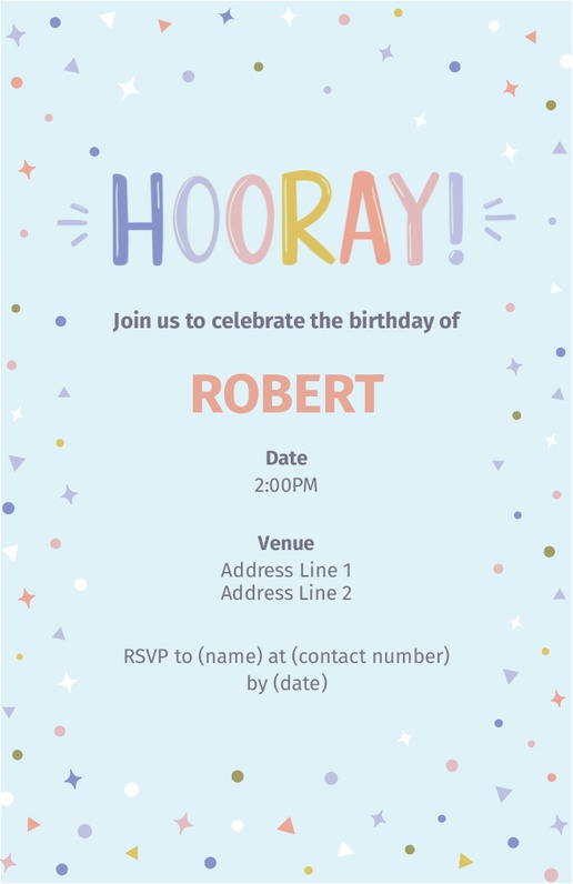 Design Preview for Teen Birthday Invitations, Flat 18.2 x 11.7 cm