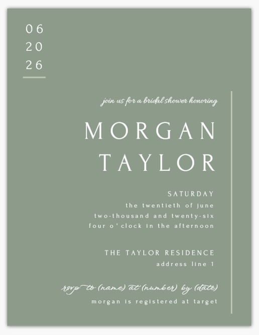 Design Preview for Minimal Invitations & Announcements Templates, 5.5" x 4" Flat