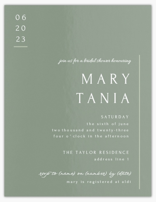 Design Preview for Design Gallery: Minimal Invitations & Announcements, Flat 13.9 x 10.7 cm