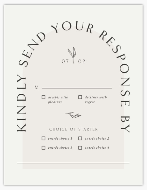 Design Preview for Minimal Wedding RSVP Cards Templates, 5.5" x 4" Flat