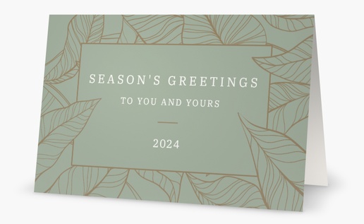 Design Preview for Business Christmas Cards, Folded 4.6" x 7.2" 