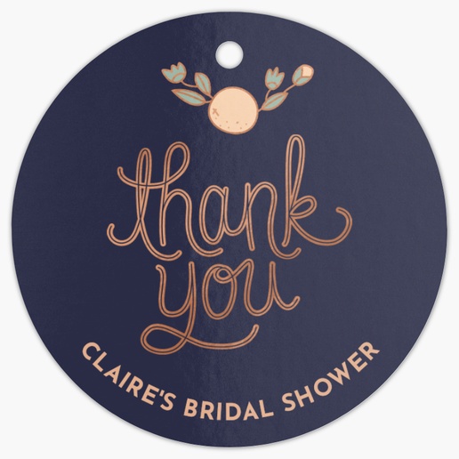 Design Preview for Bridal Shower Hang Tags Templates, 2.5" x 2.5" Circle