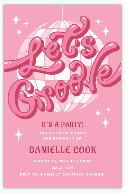 Design Preview for Theme Party Invitations & Announcements Templates, 4.6” x 7.2” Flat