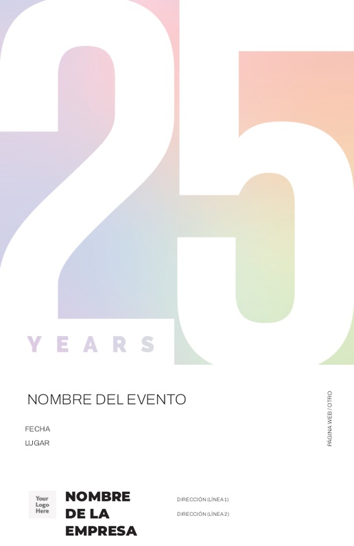 Un Fiesta del 25 aniversario aniversario diseño negro blanco para Empresas con 1 imágenes