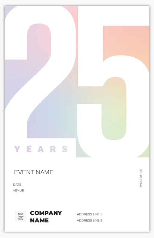 A 25th anniversary party anniversary gray design for Business with 1 uploads