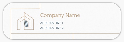 Design Preview for Property & Estate Agents Return Address Labels Templates, White Paper