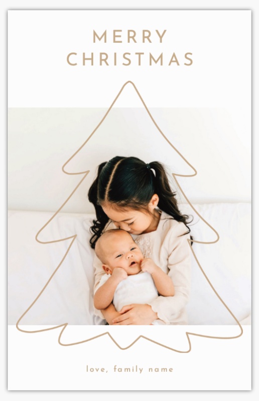 A new2023 minimal christmas tree white cream design for Modern & Simple with 1 uploads