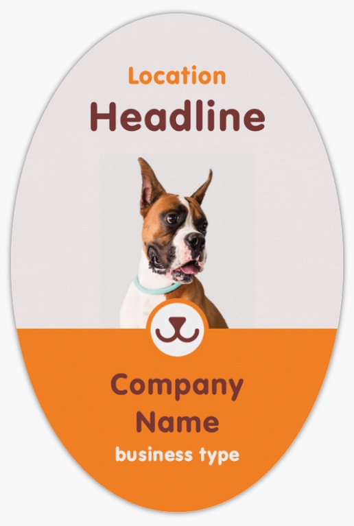 Design Preview for Animal Grooming Roll Labels Templates, 4" x 6"