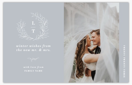 Design Preview for Newly Married Christmas Cards Templates, Flat 4.6" x 7.2" 