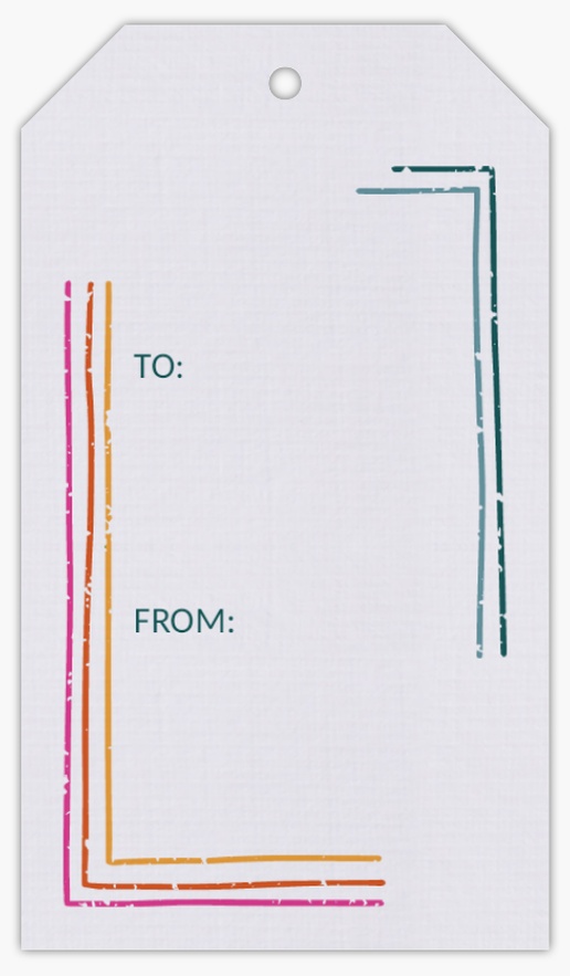 Design Preview for Design Gallery: Bold & Colourful Swing Tags, 5 x 9 cm Linen