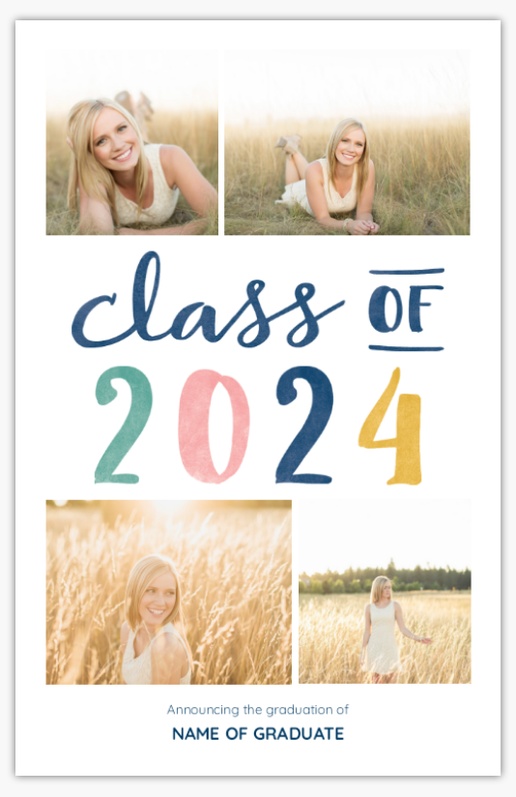 A class of logo white brown design for Graduation with 4 uploads
