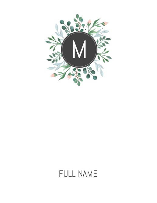 Design Preview for Design Gallery: Monograms Personalized Note Cards, Flat 5.5" x 4"