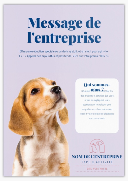 Aperçu du graphisme pour Galerie de modèles : cartes postales pour animaux et soins vétérinaires, A5 (148 x 210 mm)