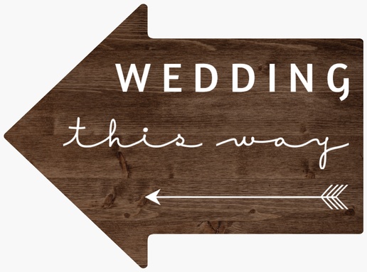 A arrow wedding sign brown design for Modern & Simple