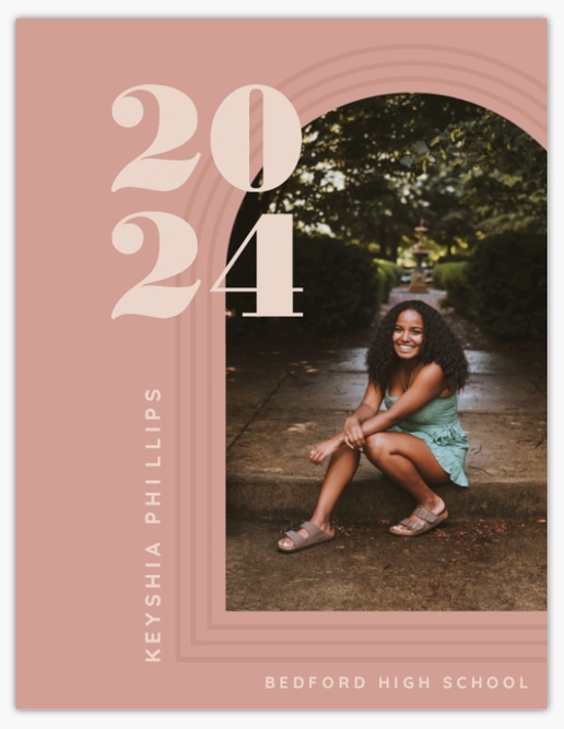 A class of 2022 arch photo brown gray design for Graduation Announcements with 1 uploads