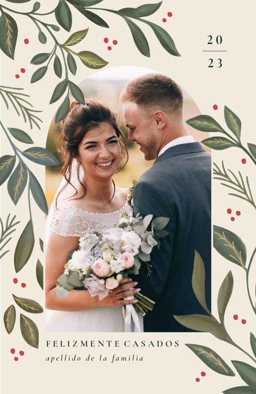Un vegetación elegante boda diseño crema gris para Tema con 1 imágenes