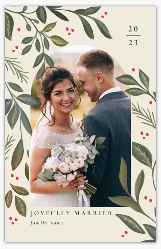 A elegant greenery wedding cream gray design for Theme with 1 uploads