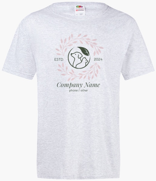 Design Preview for Animals & Pet Care Fruit of the Loom® T-shirt Templates