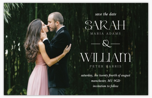 Design Preview for Templates for Elegant Save The Date Cards , Flat 11.7 x 18.2 cm