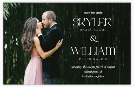 Design Preview for Typographical Save the Date Cards Templates, 4.6" x 7.2"