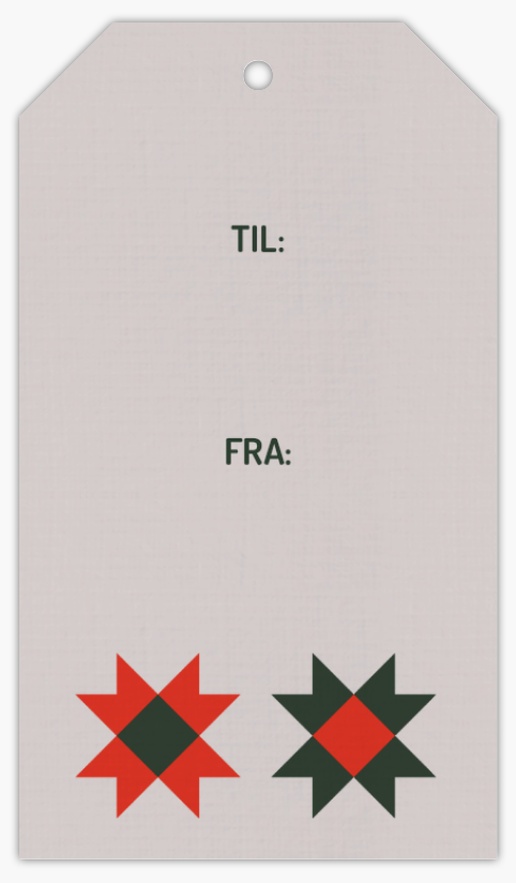 Forhåndsvisning af design for Designgalleri: Jul og højtider Manillamærker, 5 x 9 cm Lærred