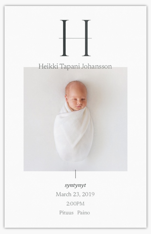 Mallin esikatselu Mallivalikoima: Vauvakortti, 18.2 x 11.7 cm