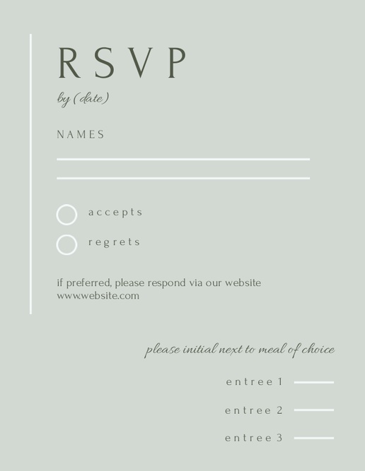 A rsvp new2023 white cream design for Traditional & Classic