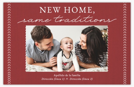 Un tarjeta navideña conmovedora anuncio de mudanza navideña diseño marrón para Tema con 1 imágenes