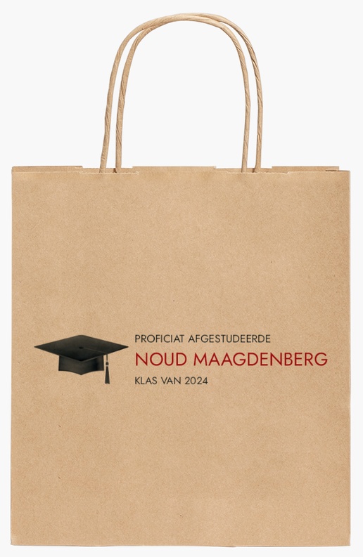 Voorvertoning ontwerp voor Ontwerpgalerij: Afstuderen Kraftpapieren tassen, 190 x 80 x 210 mm