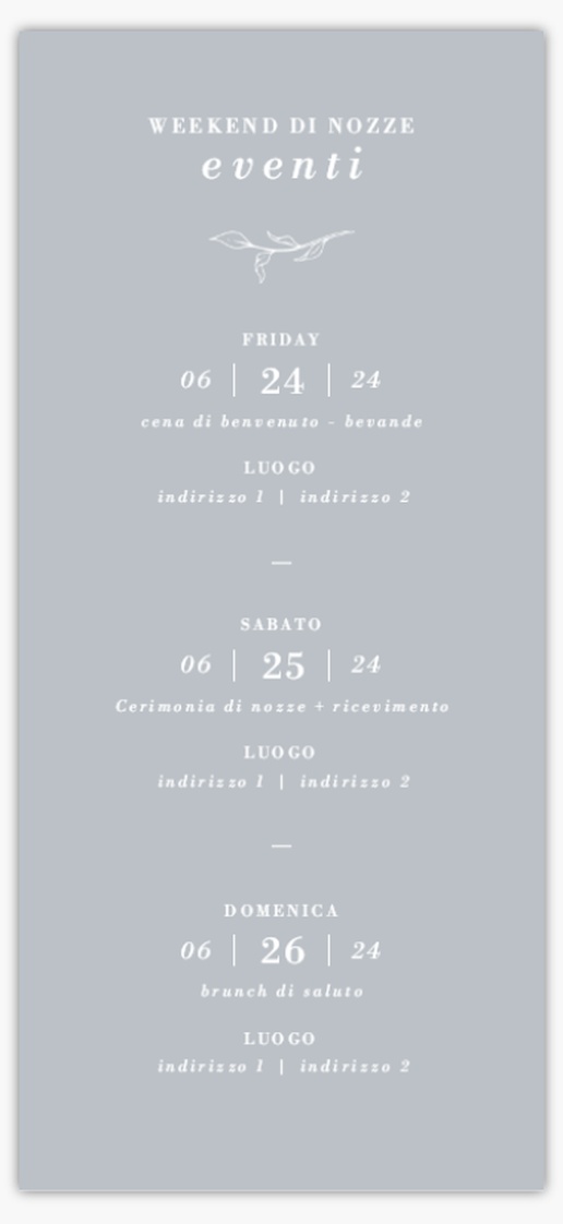 Anteprima design per Programmi di nozze: galleria di design, 21 x 9.5 cm