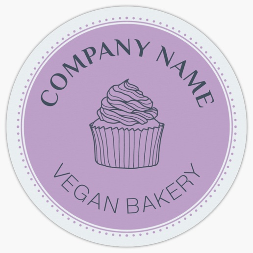 A vegan food cake and confetti gray purple design