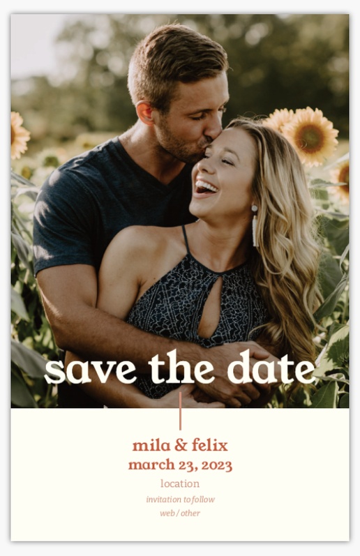 Design Preview for Retro Save the Date Cards Templates, 4.6" x 7.2"