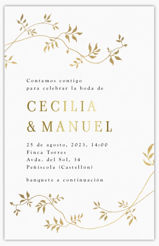 Vista previa del diseño de Invitaciones de boda, Plano 21.6 x 13.9 cm