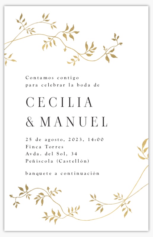 Vista previa del diseño de Plantillas para invitaciones de boda, Plano 21.6 x 13.9 cm