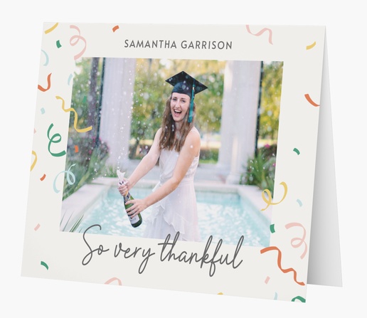 A graduation colorful confetti white gray design for Occasion with 1 uploads
