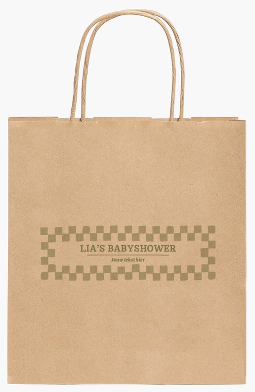 Voorvertoning ontwerp voor Ontwerpgalerij: Baby Kraftpapieren tassen, 19 x 8 x 21 cm