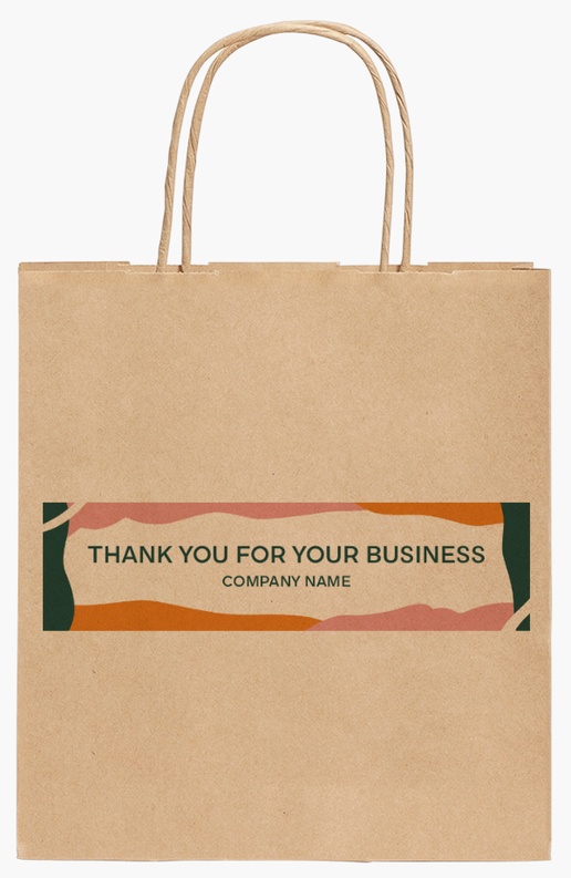 Design Preview for Design Gallery: Bold & Colourful Standard Kraft Paper Bags, 190 x 80 x 210 mm