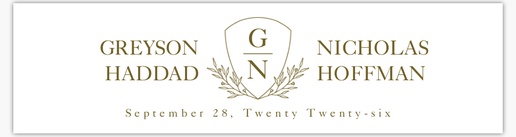 A greenery monogram brown design for Elegant