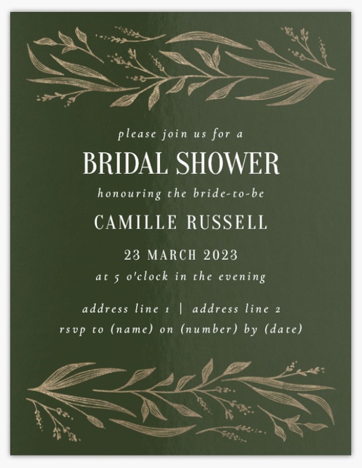 Design Preview for Design Gallery: Wedding Events Invitations & Announcements, Flat 13.9 x 10.7 cm